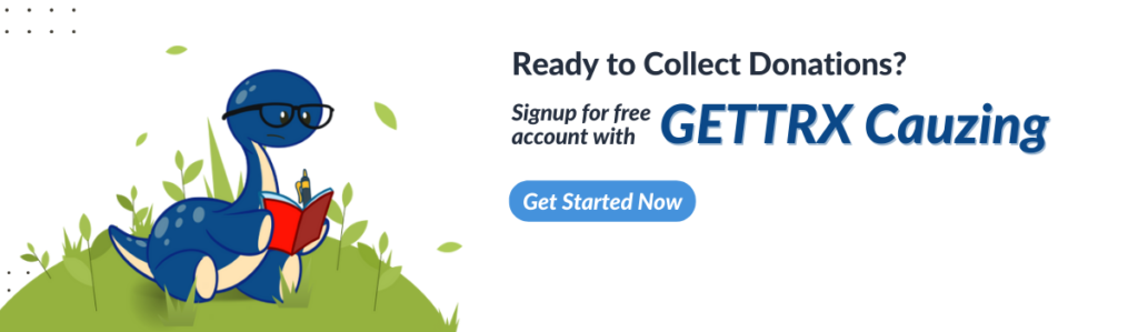 Collect donations hassle free with GETTRX Cauzing